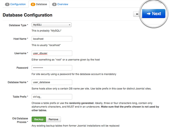 Joomla Database