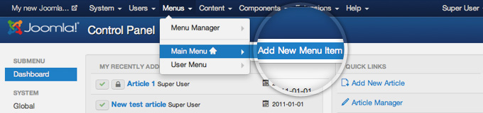 How To Create Drop-Down Menu In Joomla