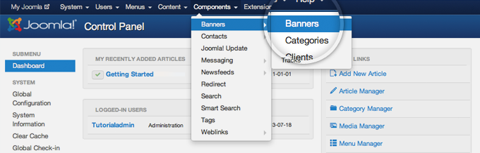 How To Add Banners To Joomla 3 Sites