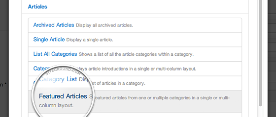 Joomla Featured Article