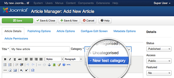 How To Create And Manage Categories In Joomla 3