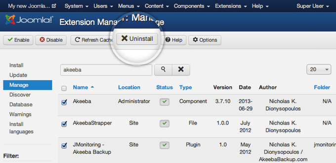 How To Remove Joomla Extensions