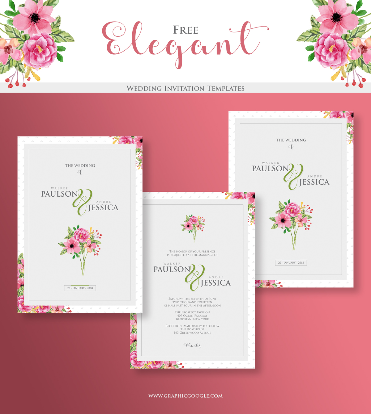 Elegant Wedding Free Invitation Templates - Engine Templates