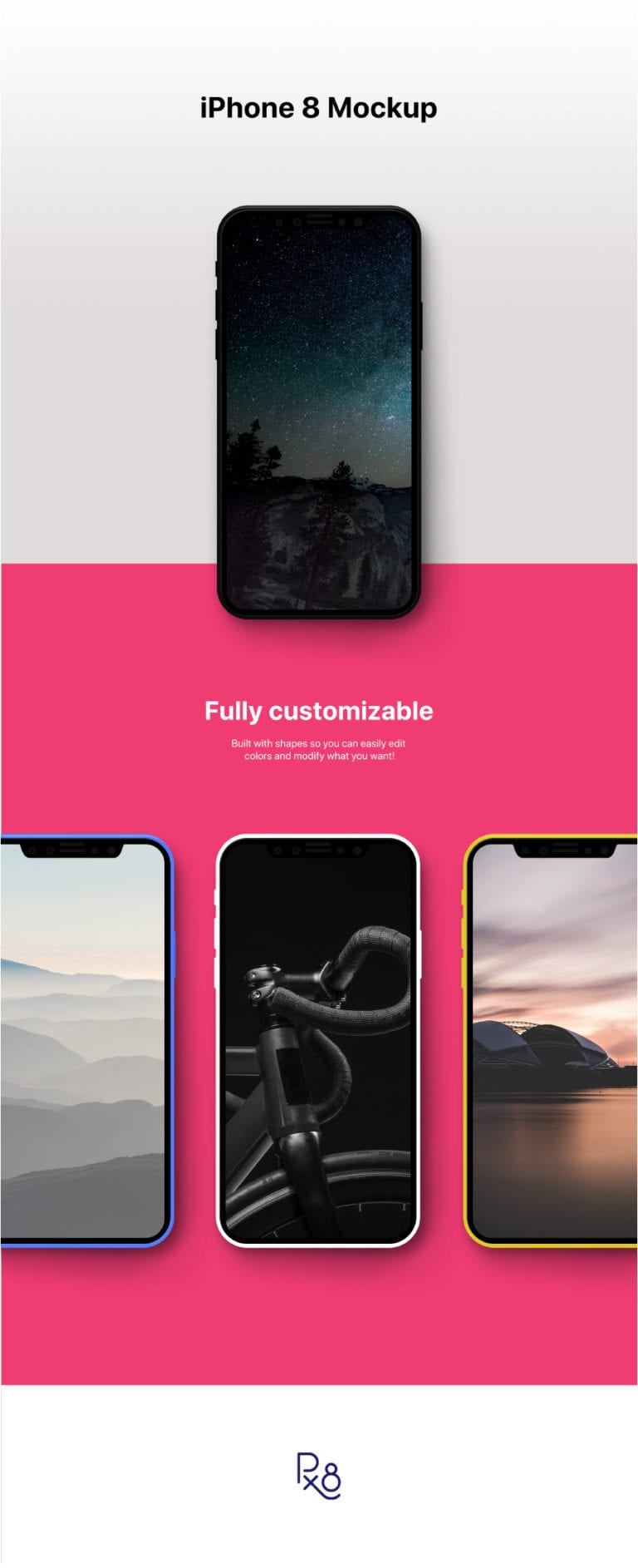 iPhone 8 Mockup Free PSD - Engine Templates