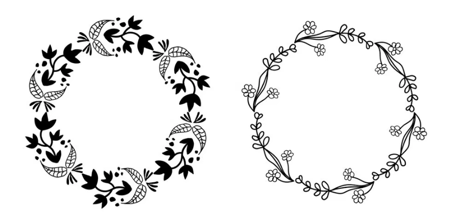 Download Floral Handmade Wreaths Vector Set - Engine Templates