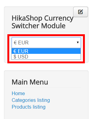 Currency Switcher