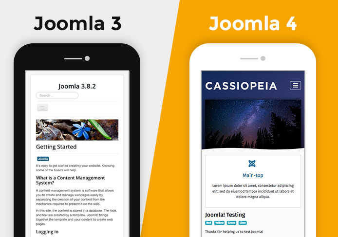 Joomla 4 Joomla 3 Responsive