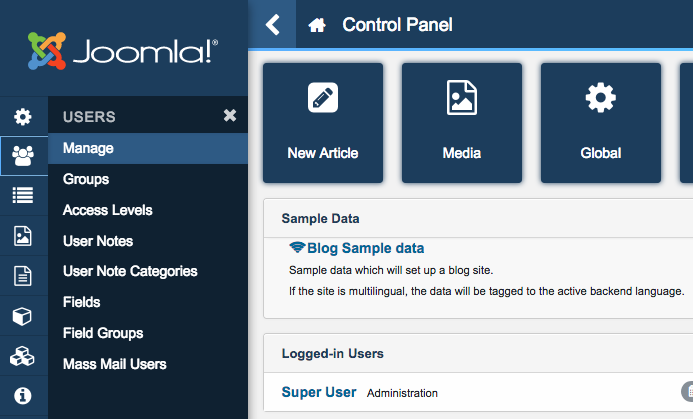 Joomla 4 Navigation