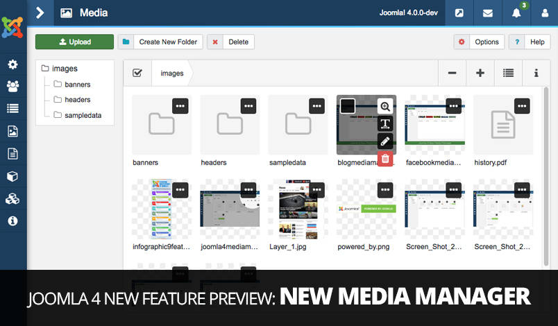 Get to know more about the New Media Manager of Joomla 4 joomla-4-new-media-manager