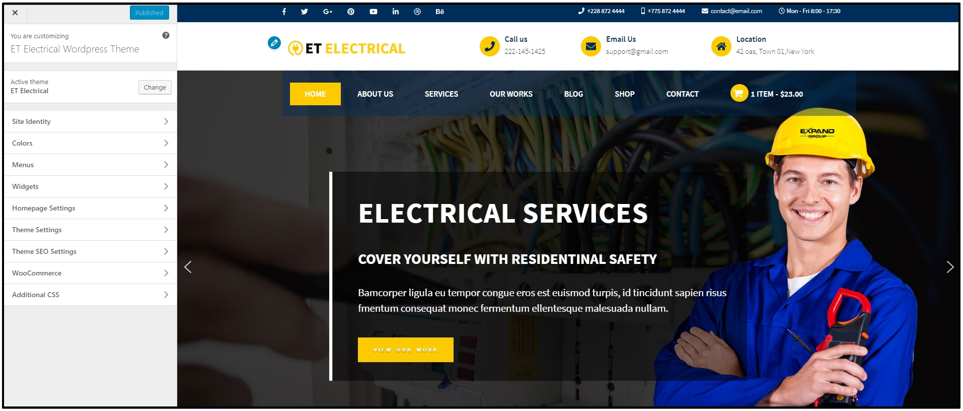 ET Electrical Premium Wordpress Theme Document - Engine Templates