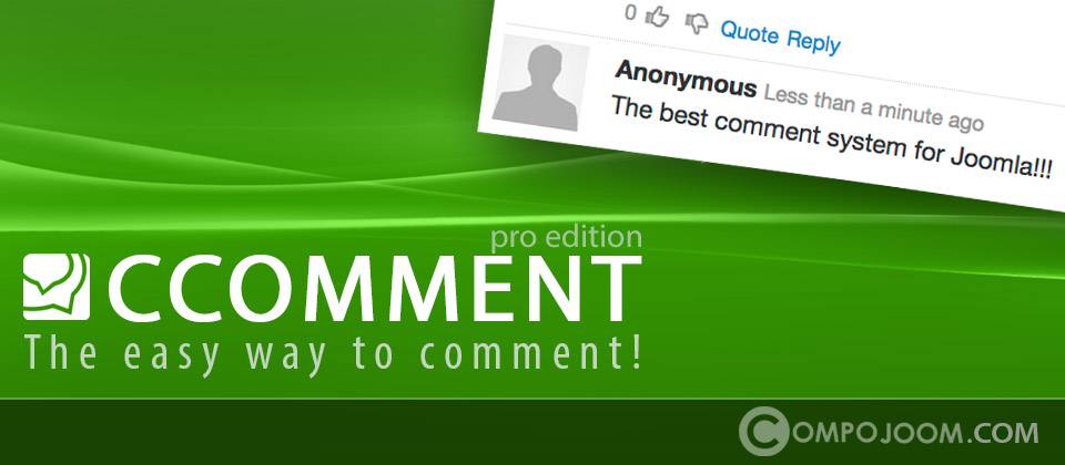 Ccomment Pro Joomla Article Comments Extension