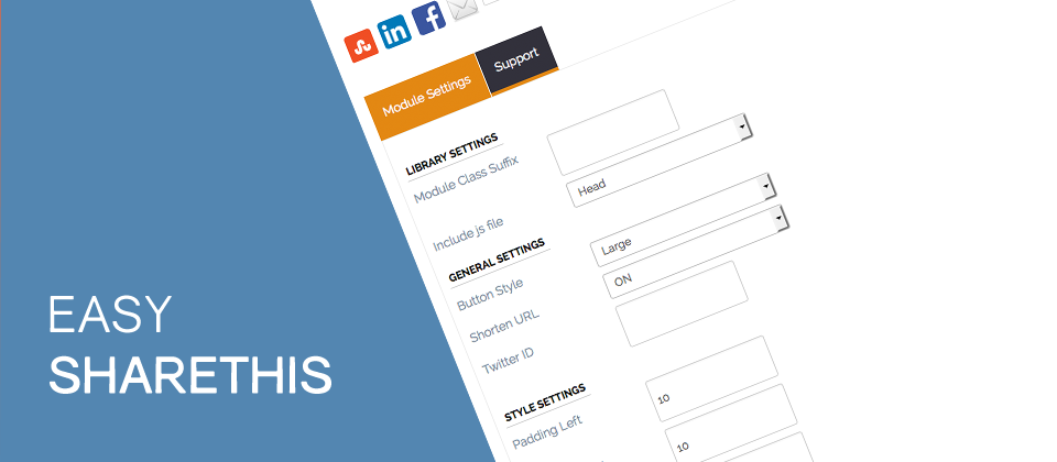 Easy Sharethis Joomla Social Share Extension