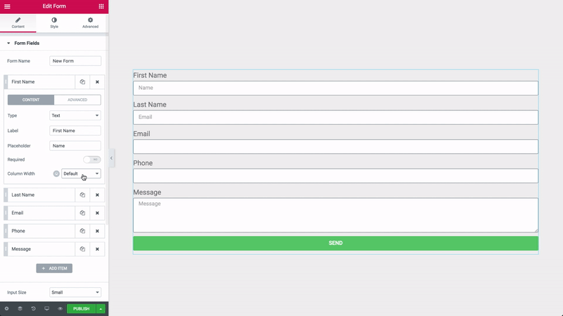 How To Create A Multi-Column Form With Elementor Page Builder?