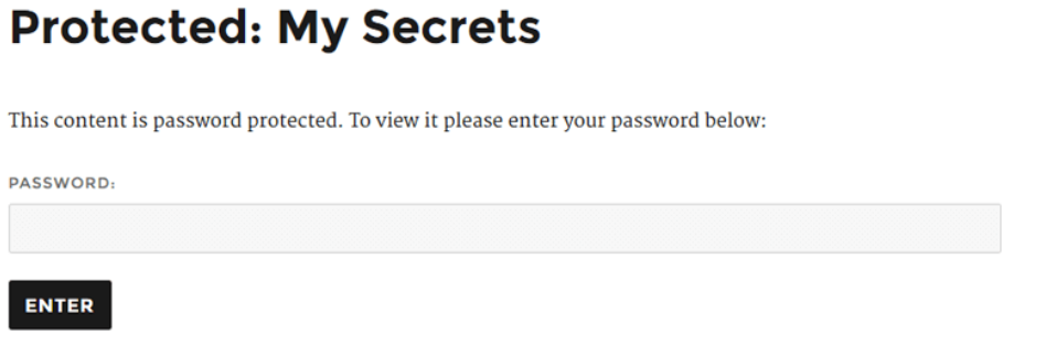 Change Password Protected Message