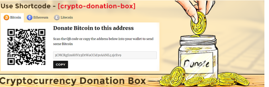 Cryptocurrency Donation Box