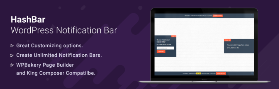 Hashbar Wordpress Notification Bar