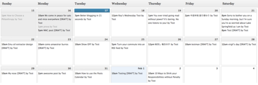 wordpress editorial calendar plugin