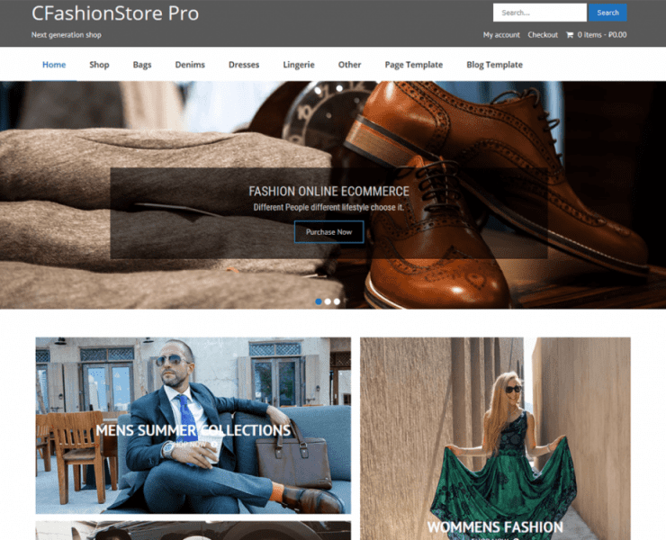 Free Cfashionstore Lite Wordpress Theme