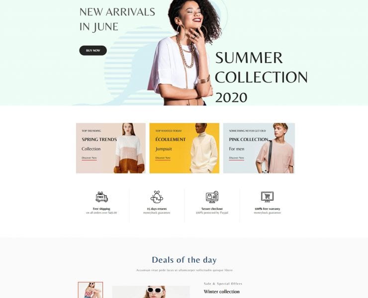 Lt Clothes Shop – Free Responsive Fashion Wordpress Themes