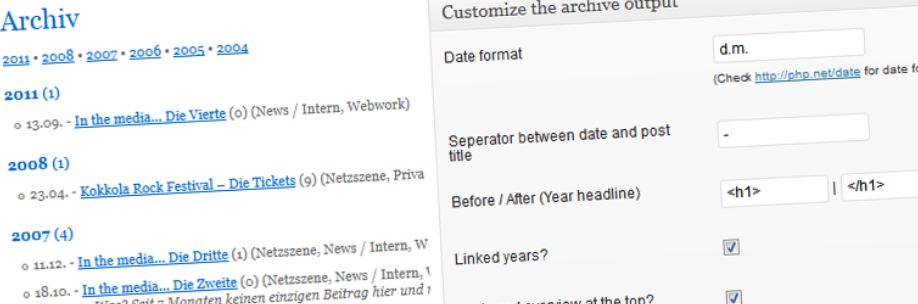 Wordpress Archive Plugin