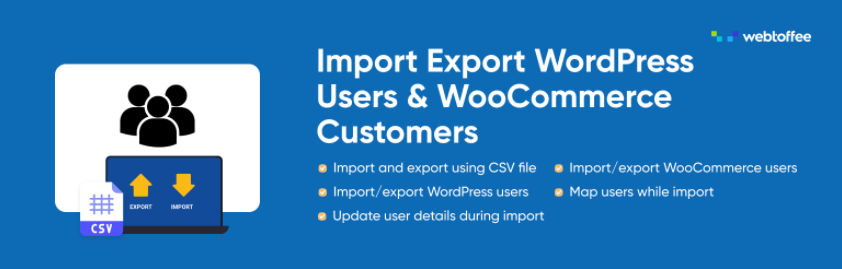 Import Export Wordpress Users And Woocommerce Customers