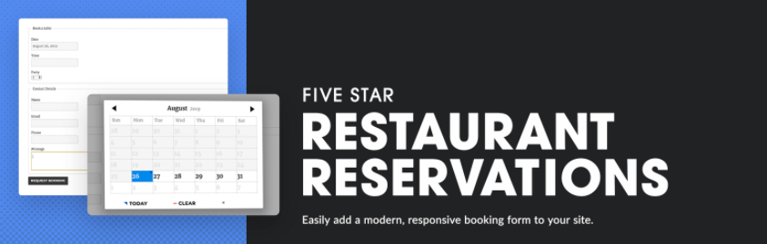 wordpress table reservation plugin