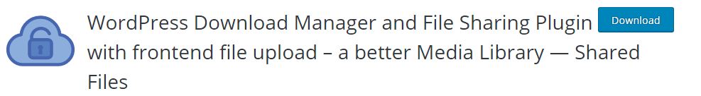 Wordpress Download Manager Plugin
