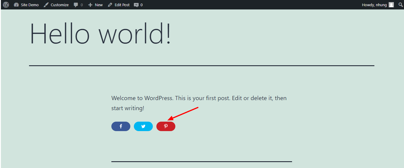 Add Pinterest Button to WordPress