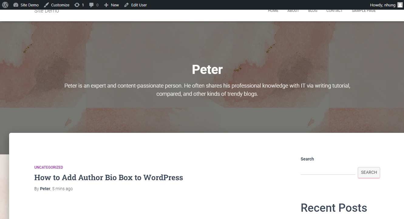 Add Author Bio Box To Wordpress 3