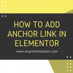 How to easily Add Anchor Link in Elementor