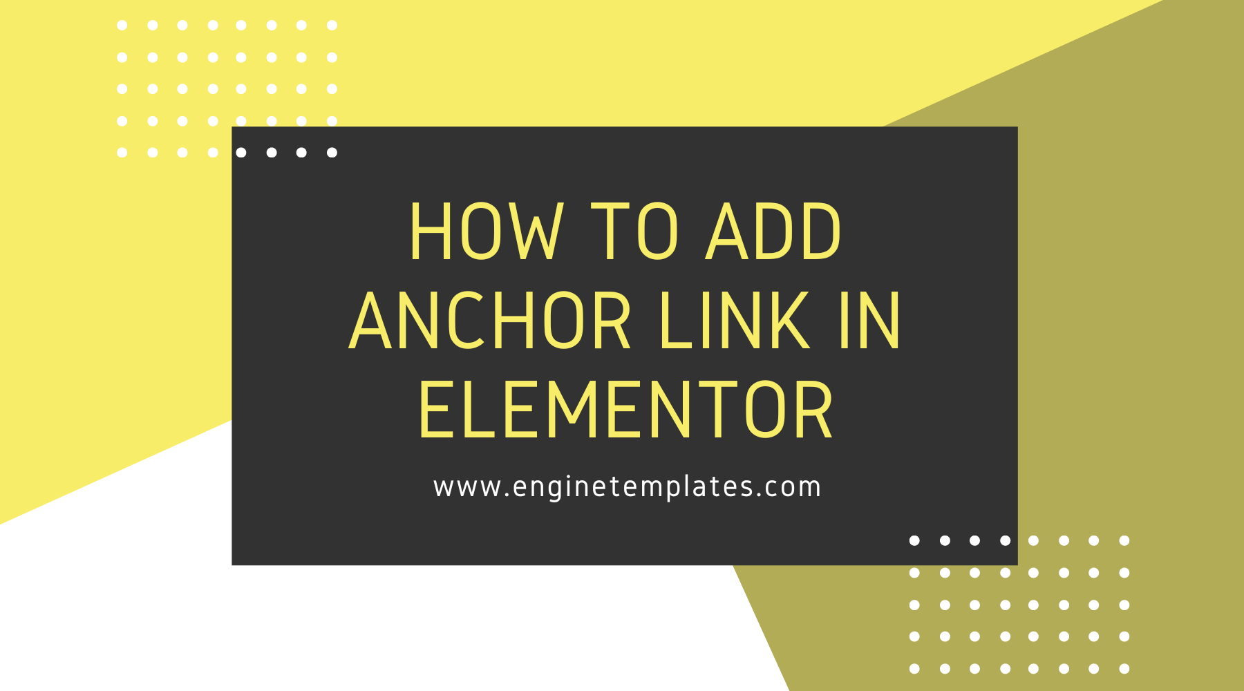 How To Add Anchor Links In Elementor