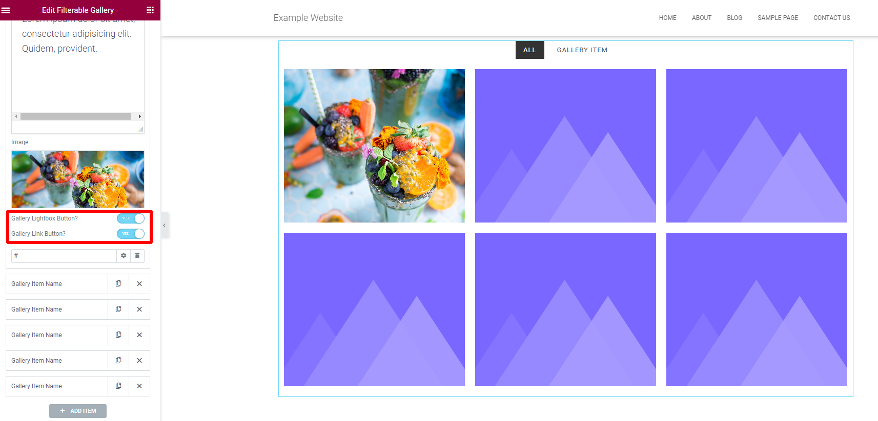 create a filterable gallery in elementor 4
