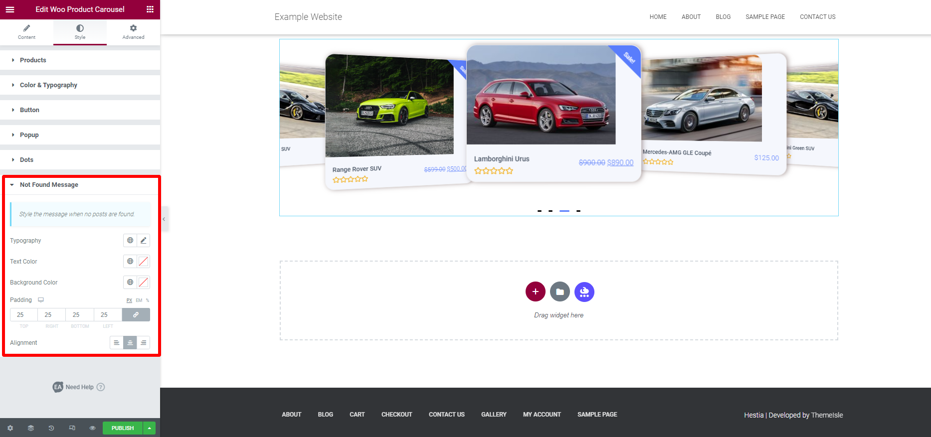 Create Elementor Product Carousel 