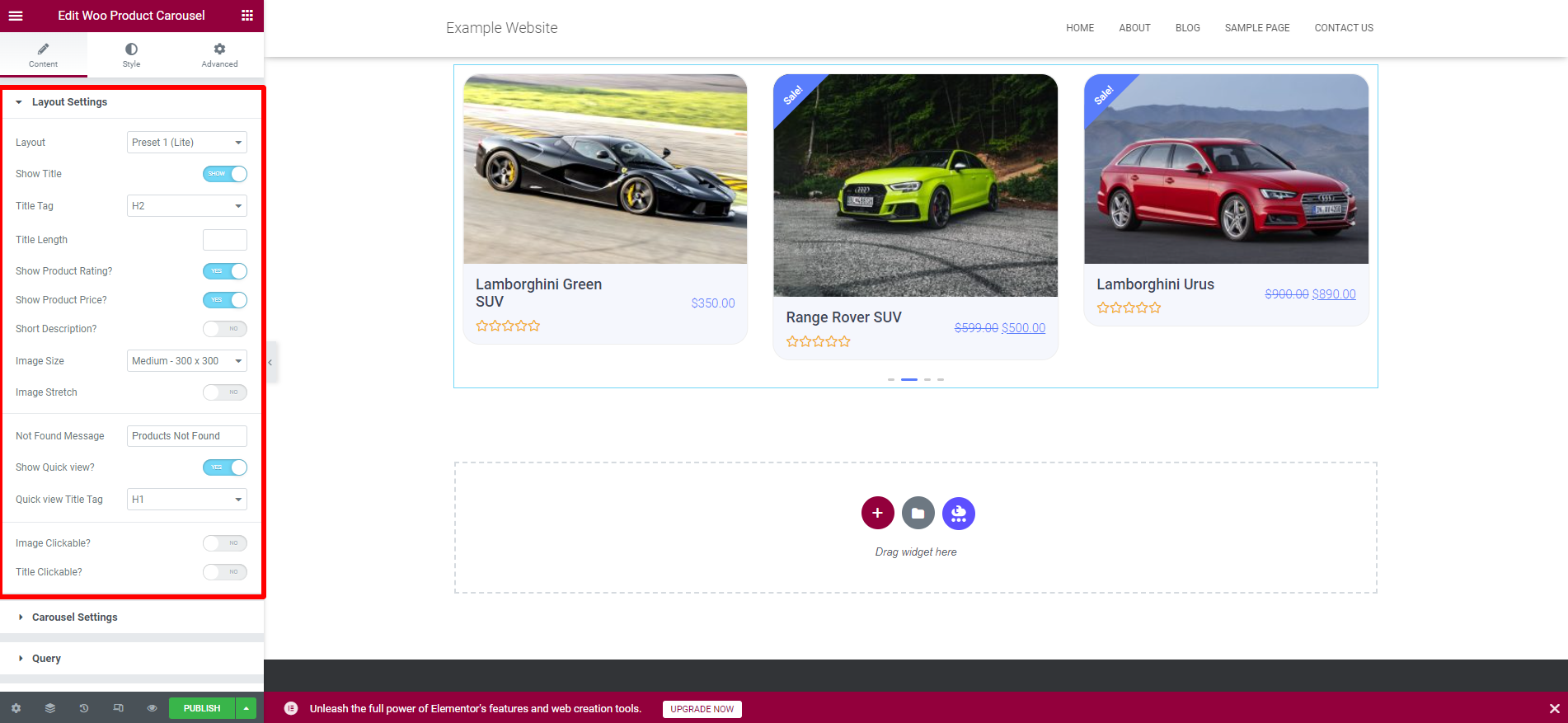 Create Elementor Product Carousel 3