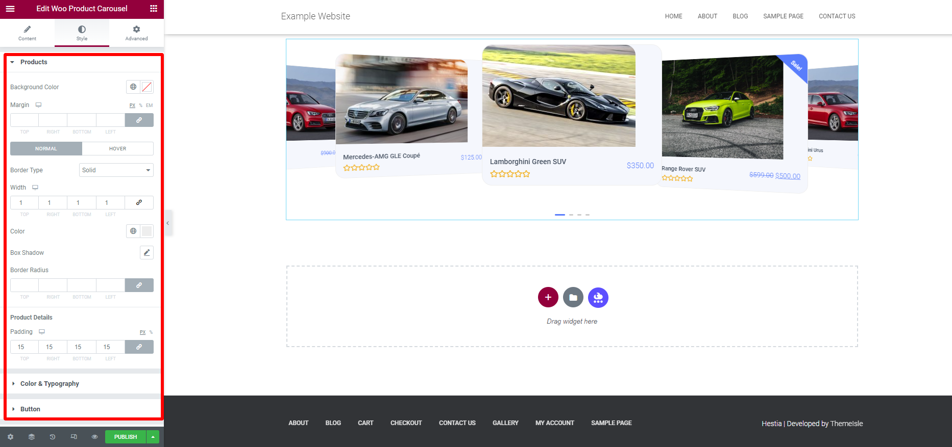 Create Elementor Product Carousel 7