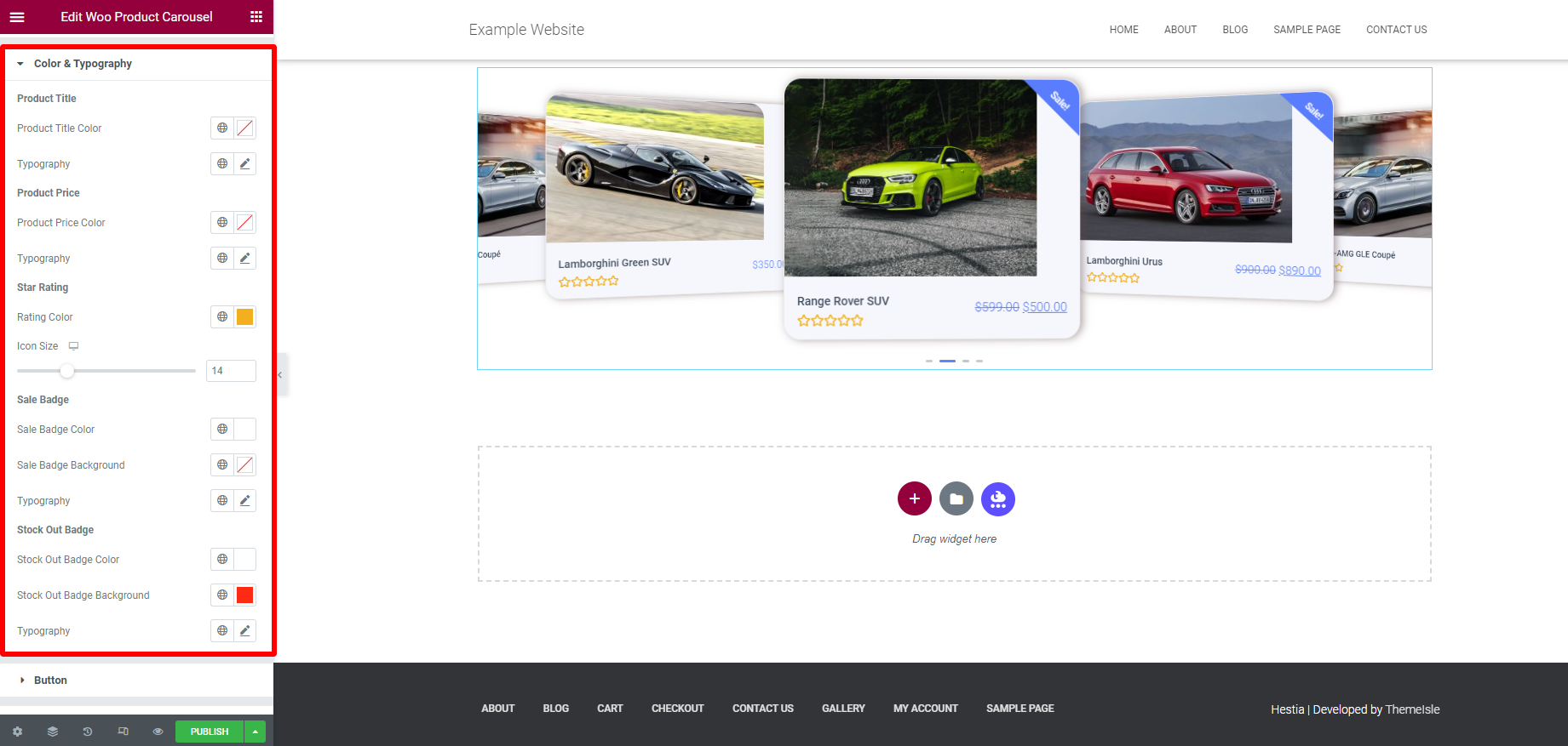 Create Elementor Product Carousel 8