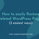 restore deleted wordpress pages