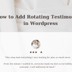add rotating testimonials in wordpress
