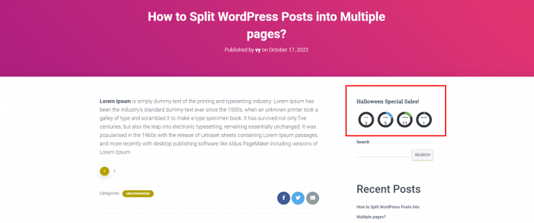 How to Add a Countdown Timer Widget in WordPress with free plugins ...