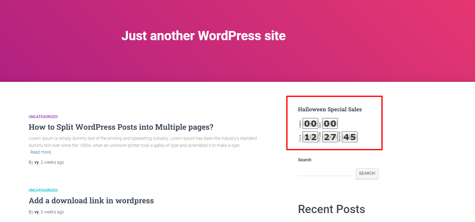 Add A Countdown Timer Widget To Wordpress 14
