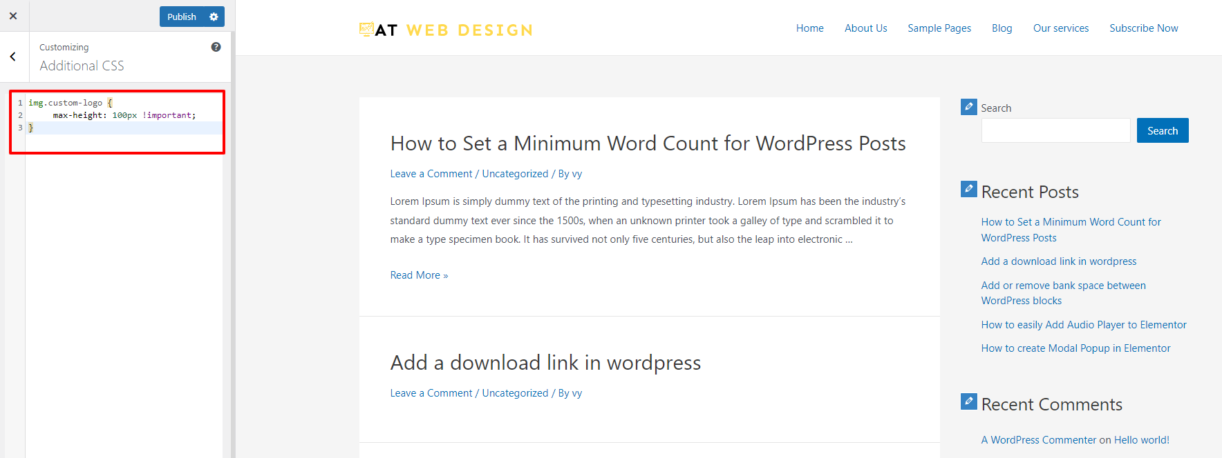Change Your Logo Size In Wordpress 45