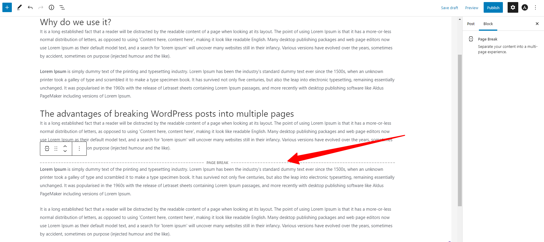 Split Wordpress Posts Into Multiple Pages 1