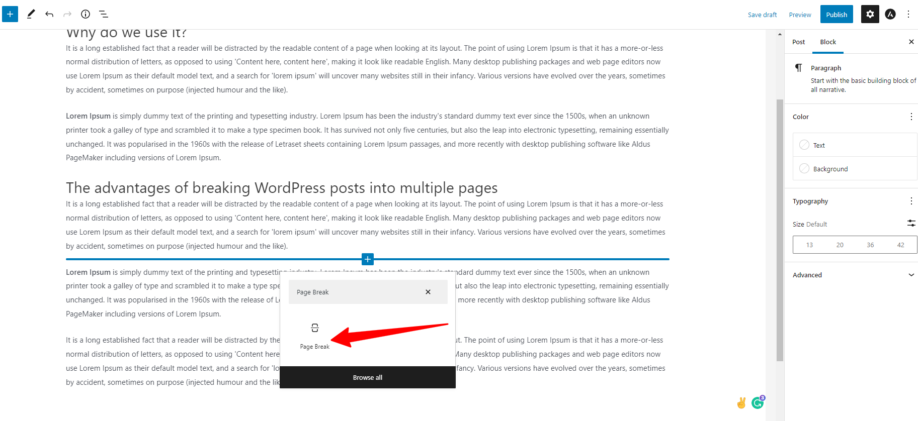 Split Wordpress Posts Into Multiple Pages