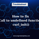 How to fix Call to undefined function curl_init()
