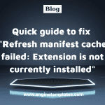 Quick guide to fix "Refresh manifest cache failed: Extension is not currently installed"