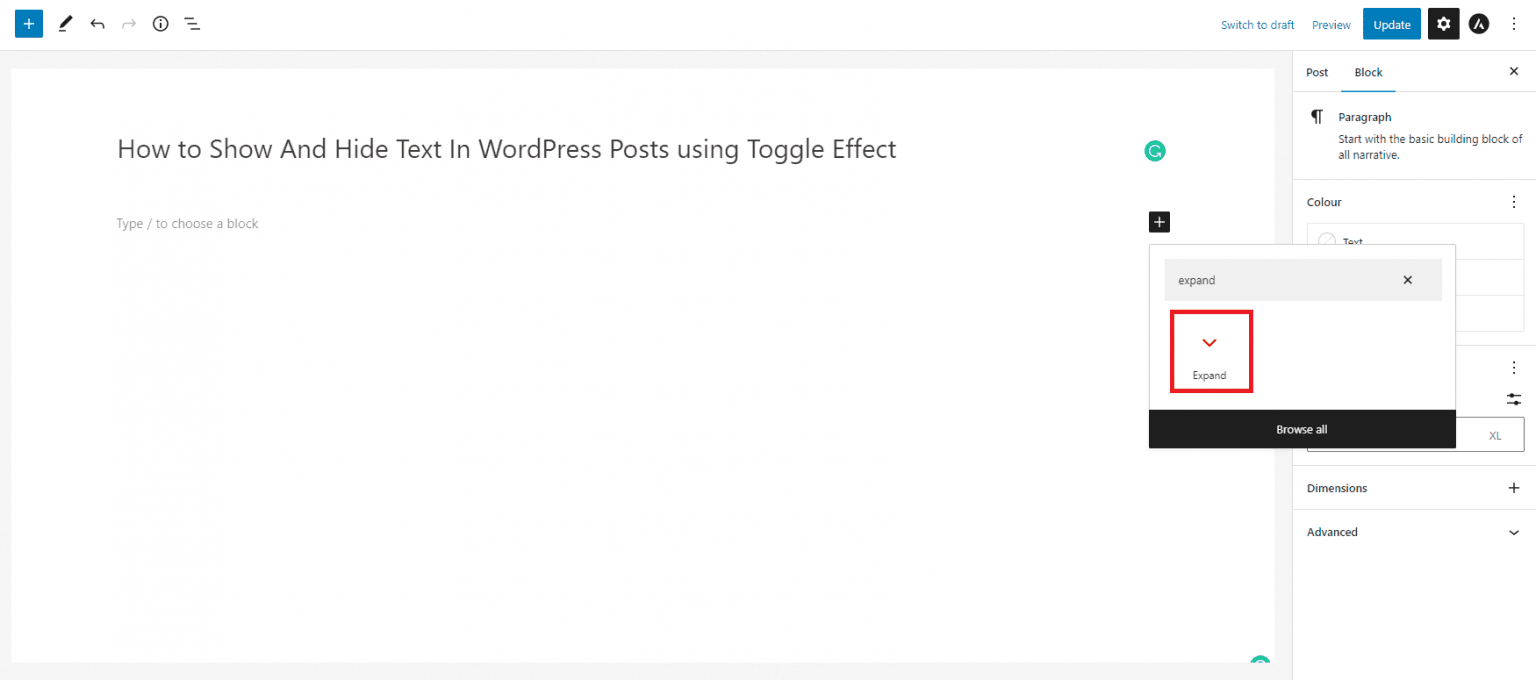 how-to-show-and-hide-text-in-wordpress-posts-using-toggle-effect-2023