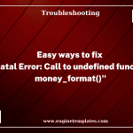 Easy ways to fix "Fatal Error: Call to undefined function money_format()"