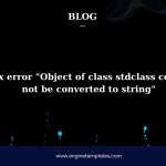 Fix error "Object of class stdclass could not be converted to string"
