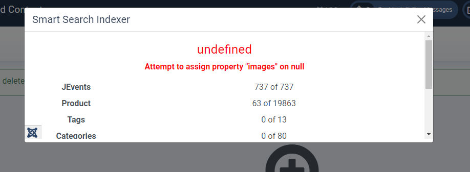 Joomla 4 Indexer Errors