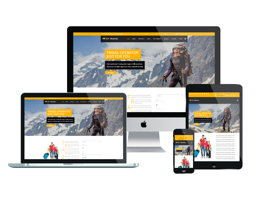 et travel free responsive joomla template